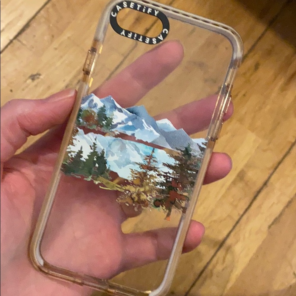 iPhone 8 Case, Handpainted Mountain Landscape